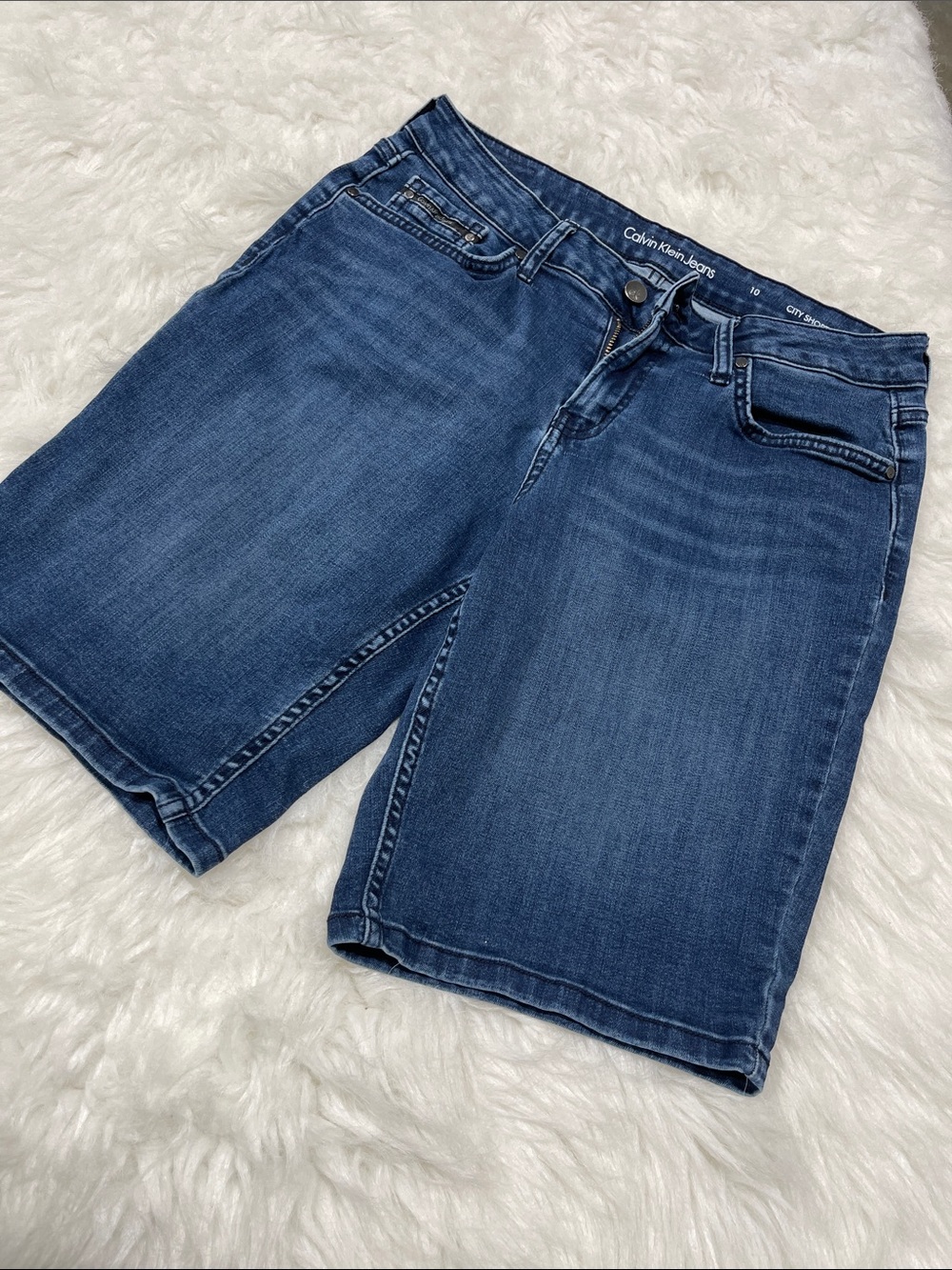Calvin Klein Jeans Blue Denim Bermuda Shorts